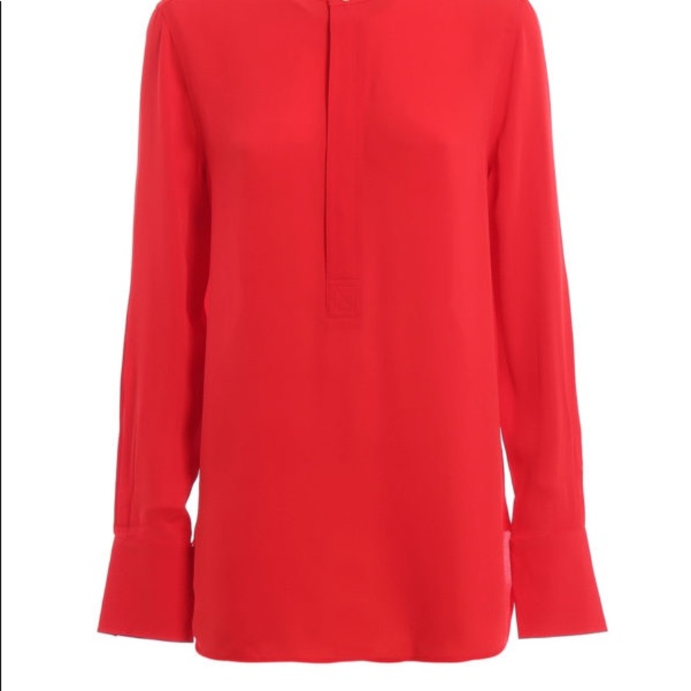 NWT Polo Ralph Lauren silk red blouse - Picture 6 of 12
